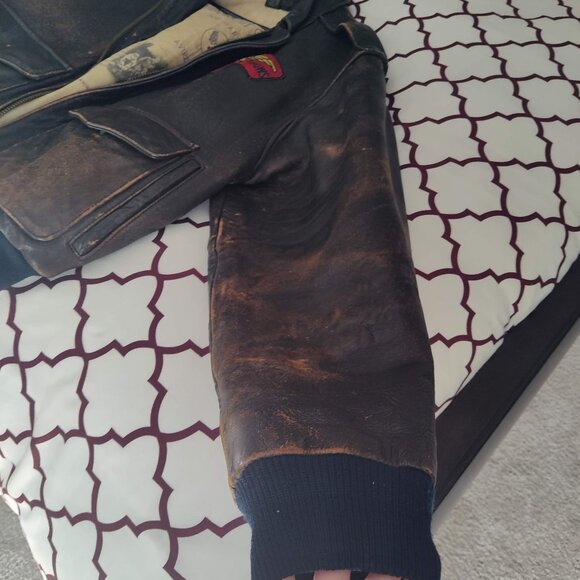 US Army Air Forces Real Leather Bomber Jacket - Picture 11 of 16